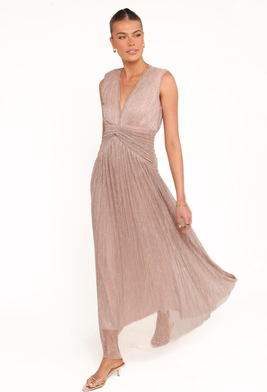 Petal & Pup Womens Cara Maxi Dress - Rose Gold - Image 4