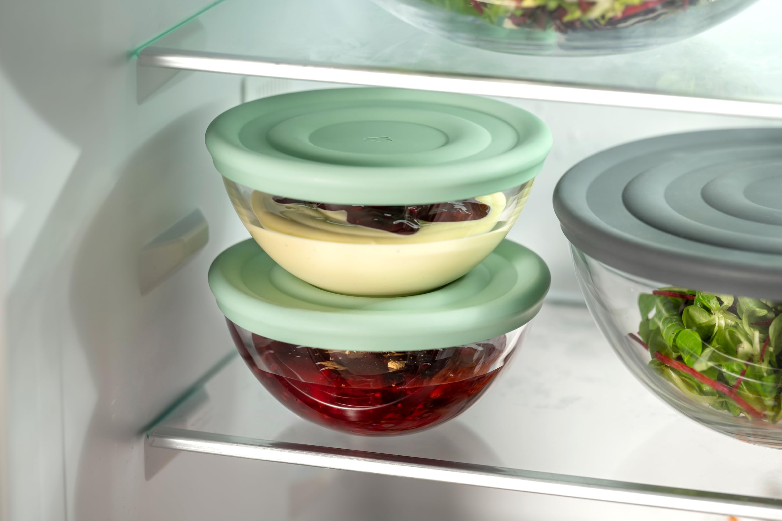 Glazen kom, diameter 10 cm, 24 stuks in een set, bijzetkom, dessertkom, stapelschaal