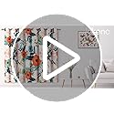 Jekeno Floral Blackout Curtains Spring Colorful Flower Green Leaves Decor Home Bedroom Living Room Darkening Grommet Window Drapes 2 Panel Set, 42"x84"