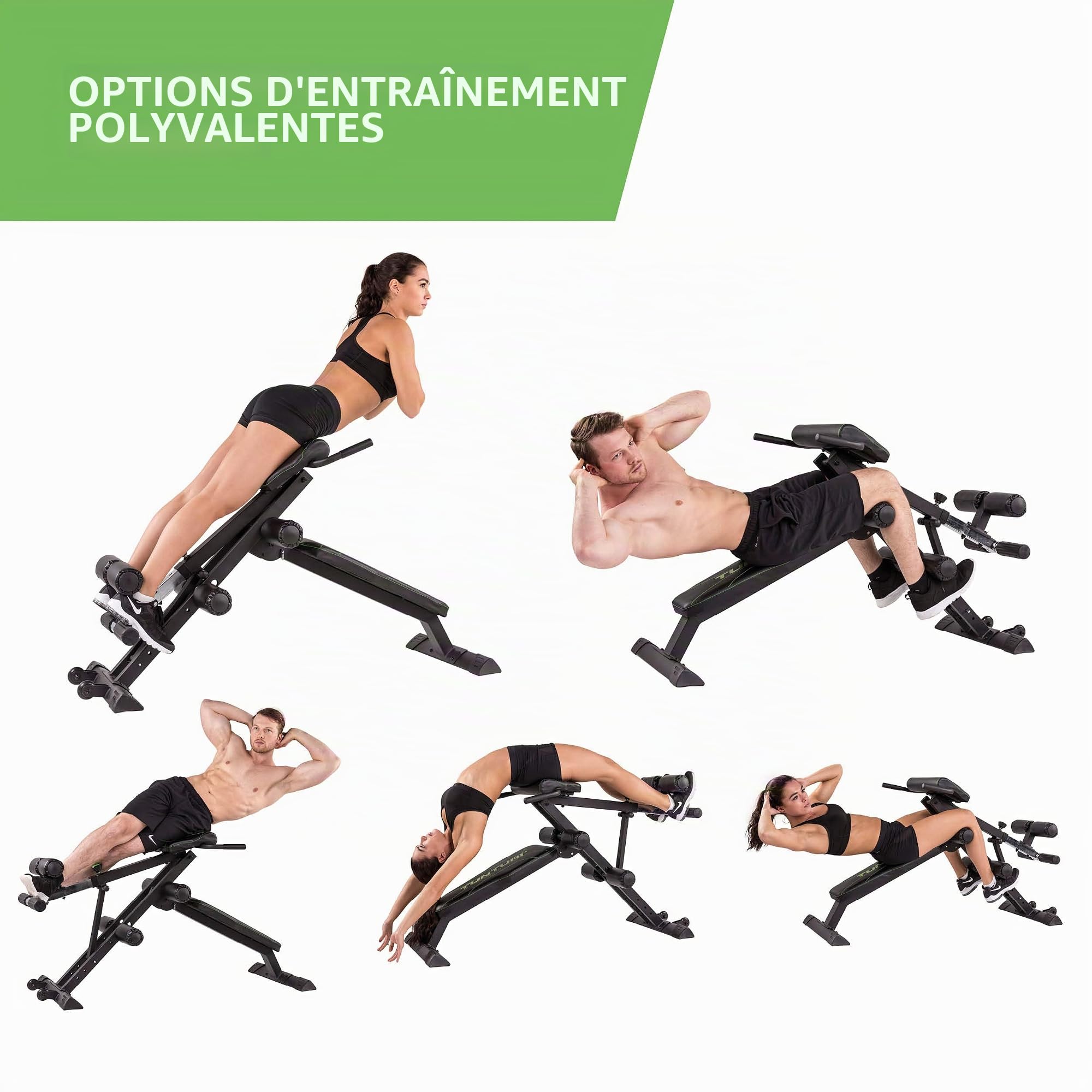 Tunturi CT80 Banc de Musculation Abdos/Lombaires