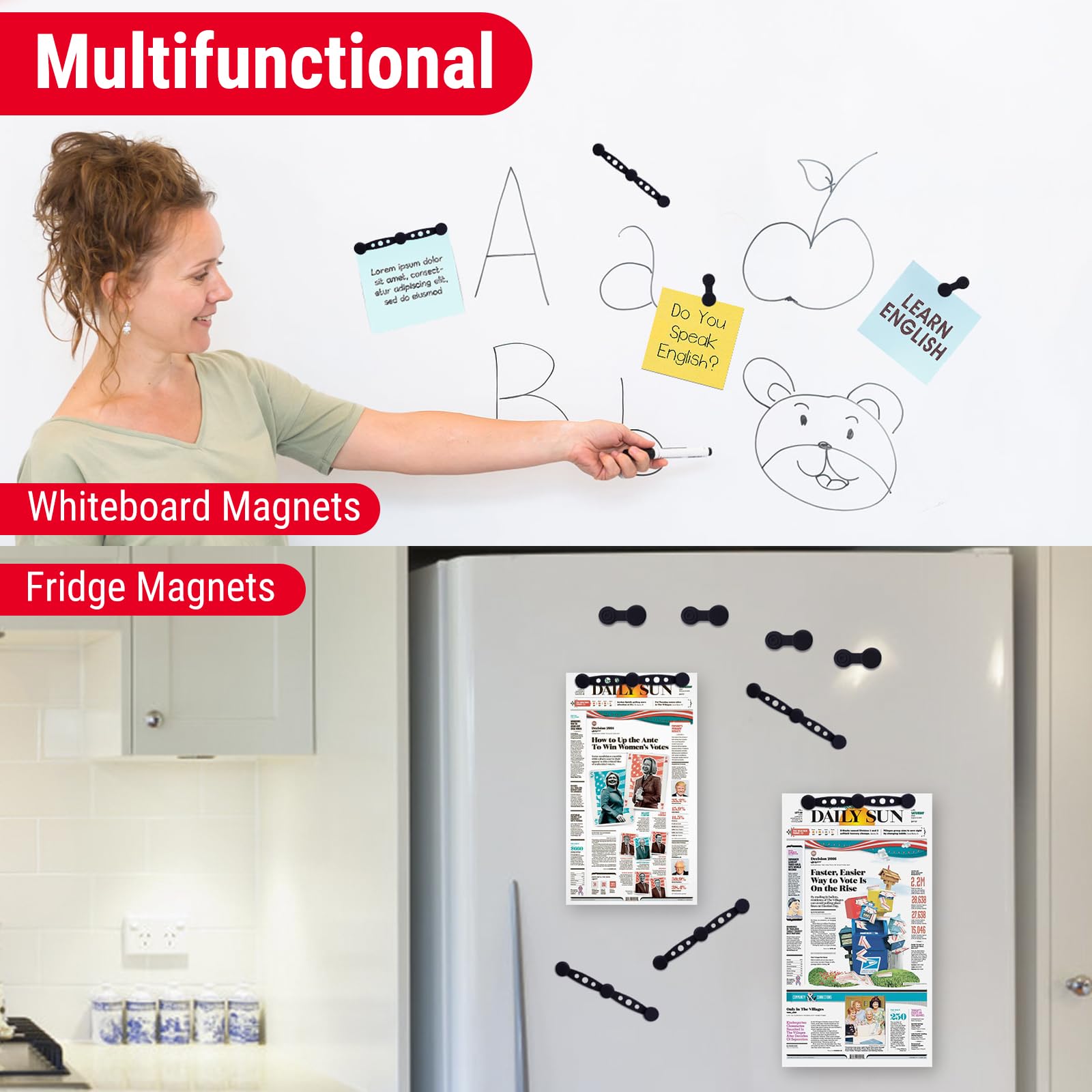 [Zestaw 2/4] Silikonowe Magnesy do Papieru do Pieczenia Airfryer - Zapobiegają Przykrywaniu Żywności, Magnetyczna silikonowa naklejka mocująca,Do Ninja/Philips/Cosori