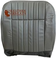 Vista 1 de Funda de asiento de vinilo perforada con parte inferior lateral de pasajero (compatible con Chevy Impala SS 1994-1996), color gris