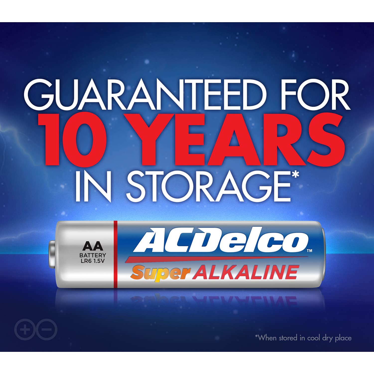 ACDelco 40Count AA Batteries, Maximum Power Super Alkaline Battery, 10