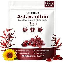 Astaxanthin 12mg Supplements for Skin, Eyes & Immune Health