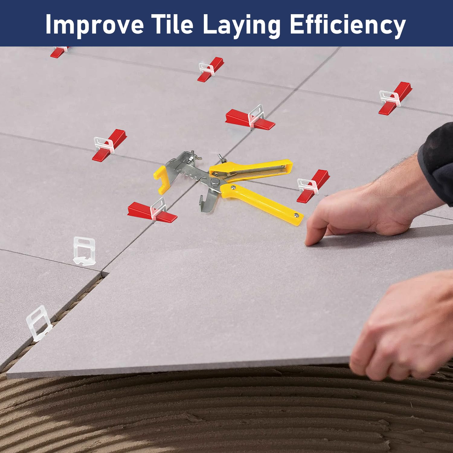 1000 Pièces Croisillon Carrelage Autonivelant Kit Système de Nivellement de Carrelage de 2mm Carrelage Croisillon Autonivelant pour Carrelage Carrelage Sol Carreaux de Mur