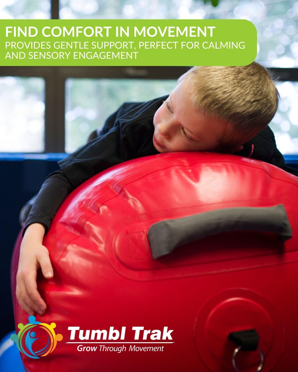 Tumbl Trak Grow Through Movement Air Barrel for Pediatric Occupational Therapy - Sensory Integration and Play Therapy for Neurodivergent Children