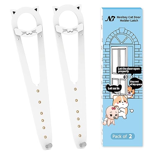 Neobay Cat Door Latch with Stabilizer, 7 Sizes Adjustable Cat