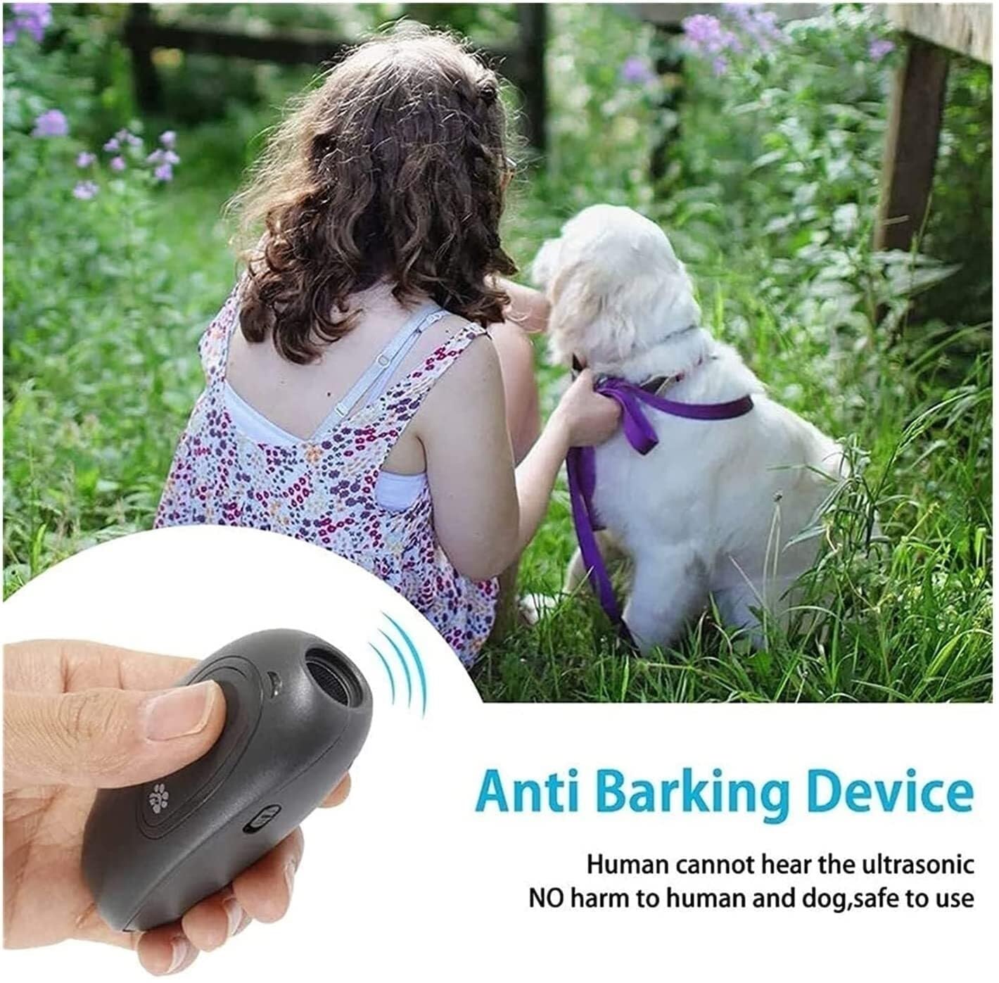 Dispositivo ultrasónico de Control ladridos con IA y tecnología grabación. Evita Que los Perros ladren. Control automático en Interiores