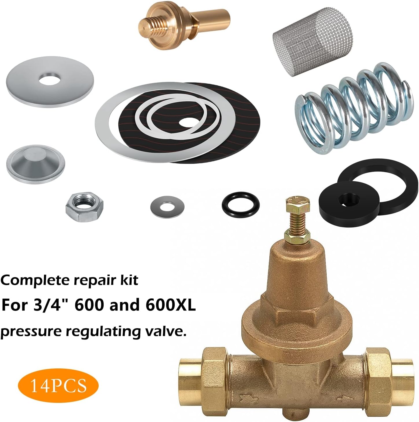 RK34-600XL Repair Kits compatible with zurn 600 Series Pressure Reduction Valve RK34-600 Fits the 3/4" 600 and 600XL