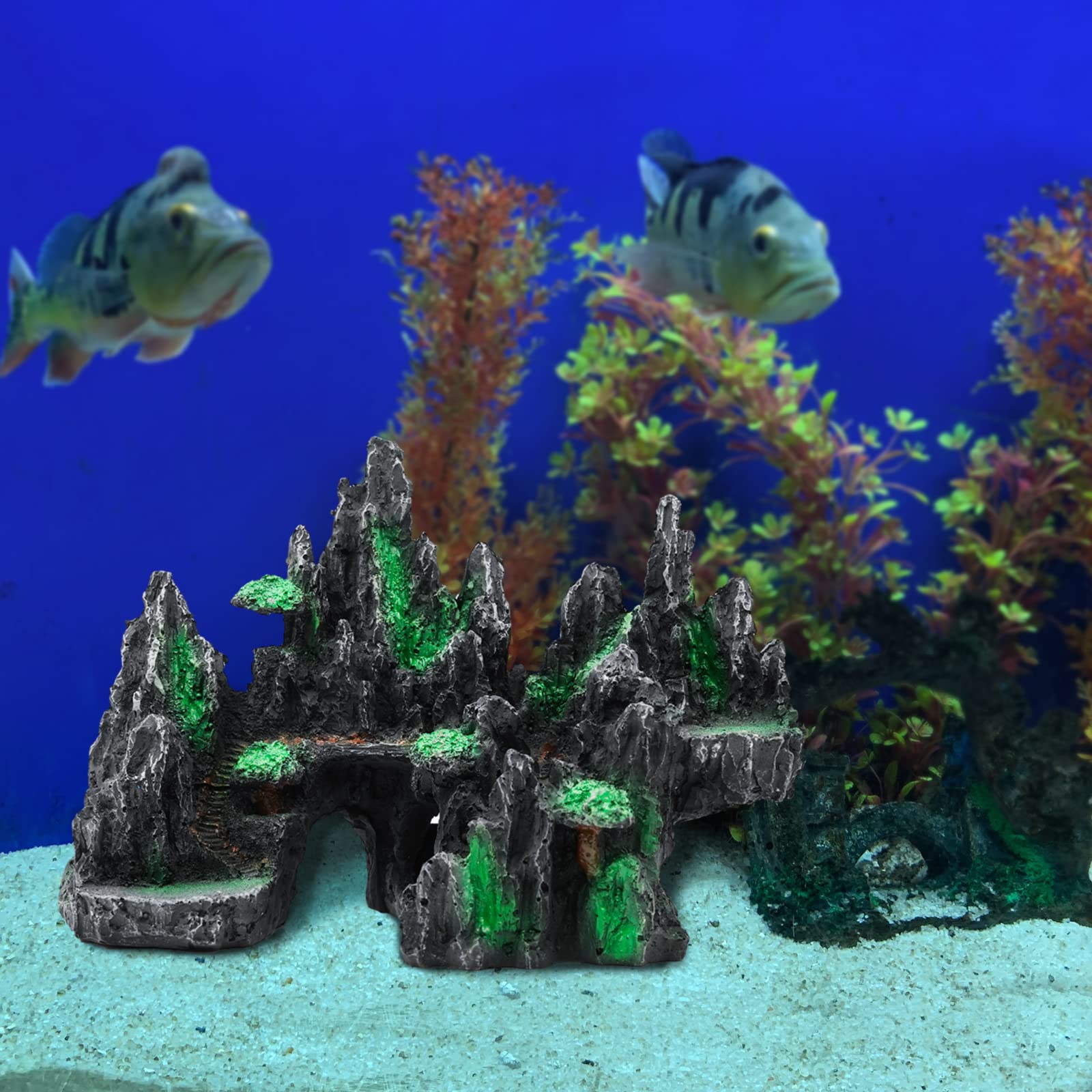 Svauoumu Deco Aquarium Mountain View Stone Aquarium Landscaping Ornamental Rock Garden Decoration Cave Decoration Aquarium Hiding Decoration Aquarium Decoration - Image 4