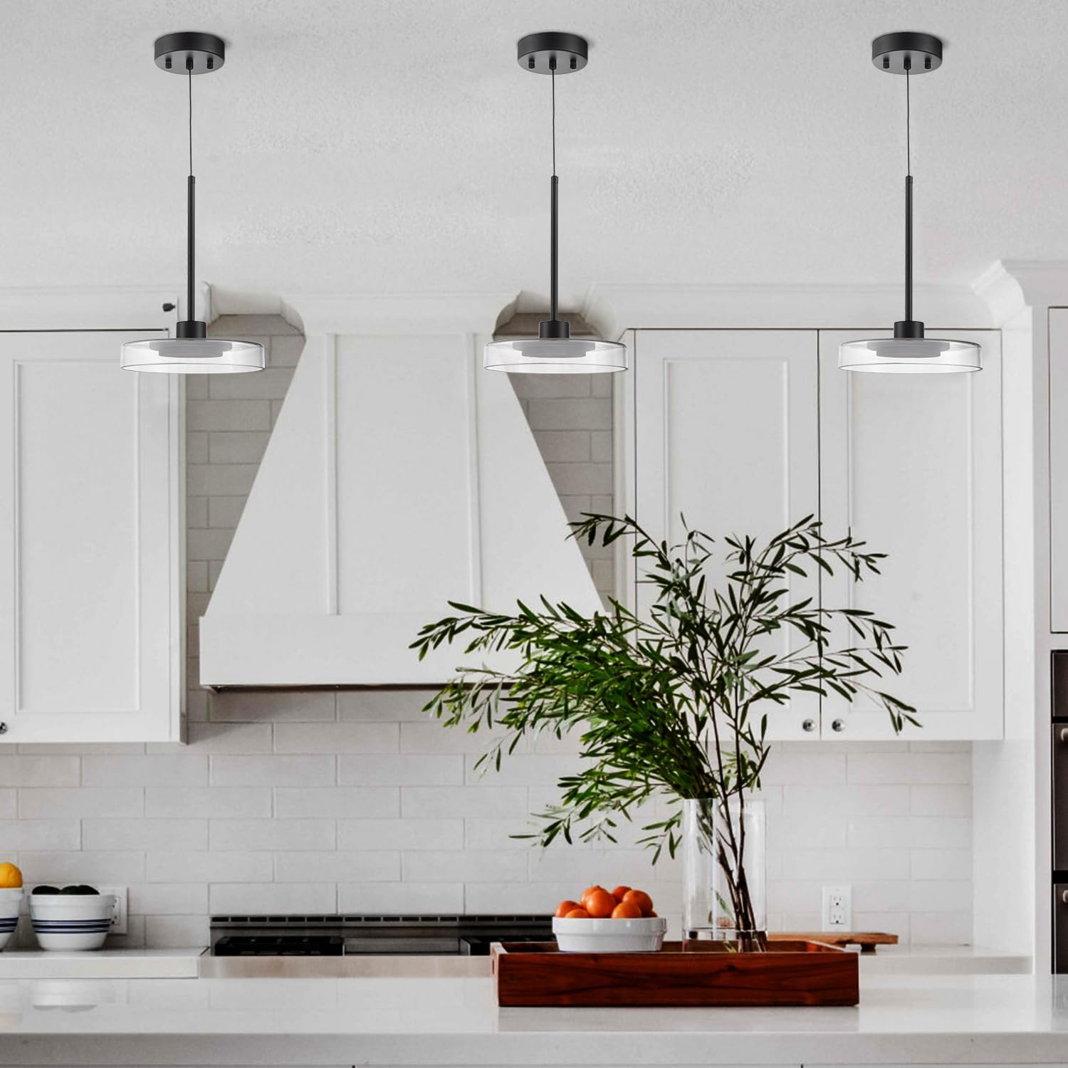 Black Pendant Lights Kitchen Island Led Modern Pendant Light Fixture for Bedroom Dinning Rooom Living Room Led 4000k