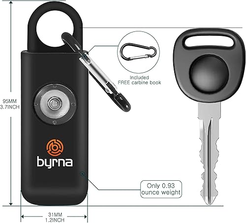 Miniatura 3 de Byrna Banshee - Alarma de seguridad personal  130 dB de grado militar de autodefensa de emergencia llavero dispositivo de sirena con luz