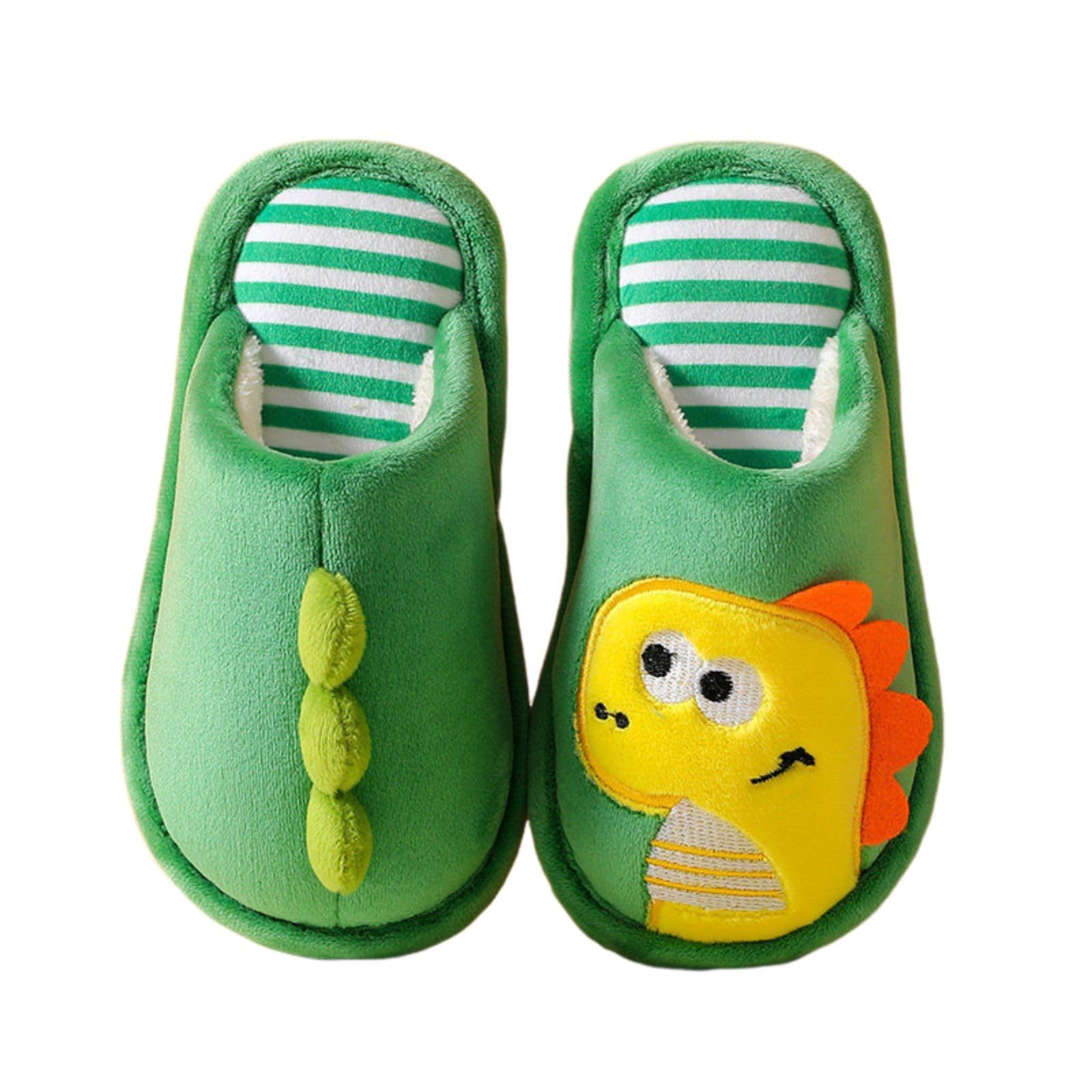 Cartoon Slippers for Girls Boys Cute Soft Plush Anti-Slip House Shoes Kids Slippers with Memory Foam Warm Indoor