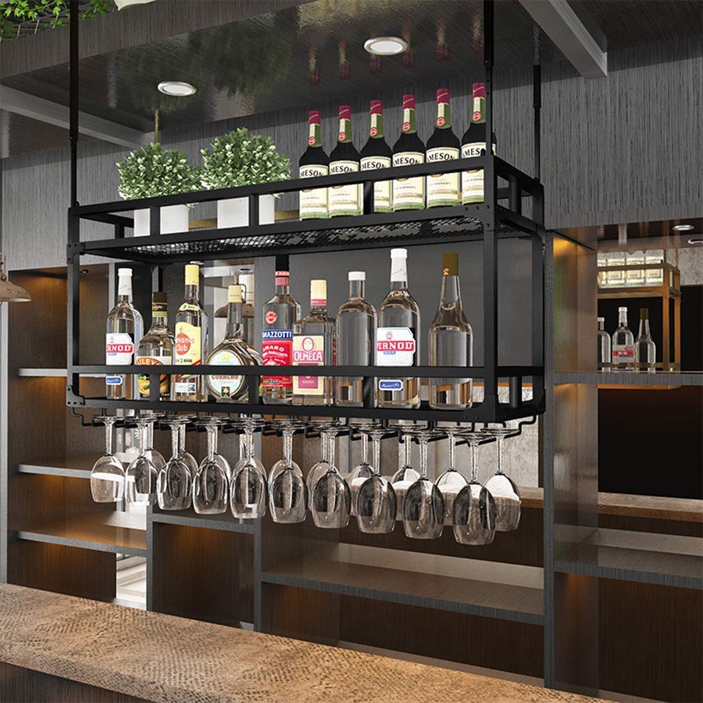 Casier à verres à vin créatif pour un comptoir de bar moderne et convivial