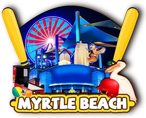 Imán de madera de Myrtle Beach de Estados Unidos, imanes 3D para nevera, recuerdos coleccionables, decoración hecha a mano, artesanías 2