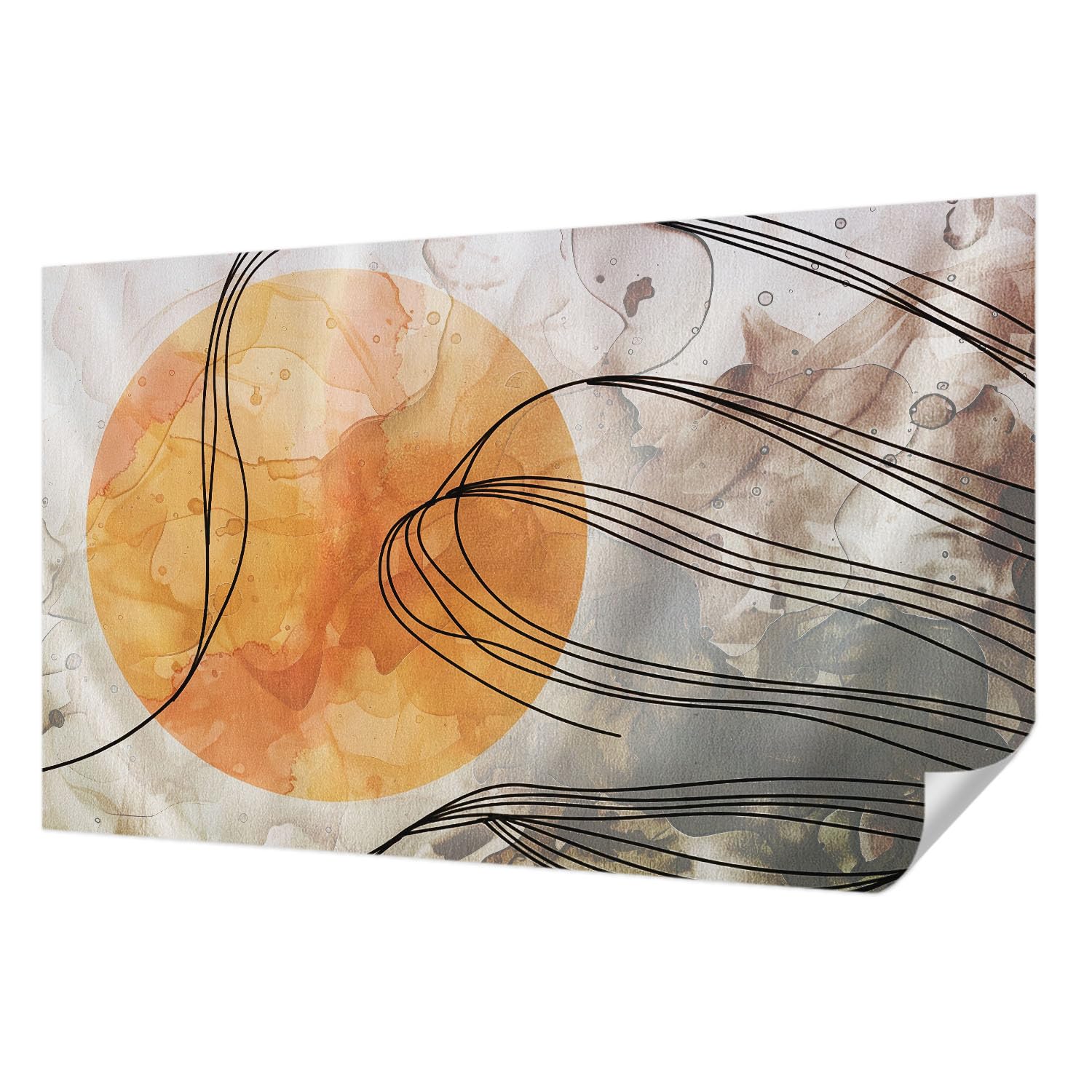 Papier peint adhésif 416x254 cm abstraction harmonieuse panoramique Tulup pour salon