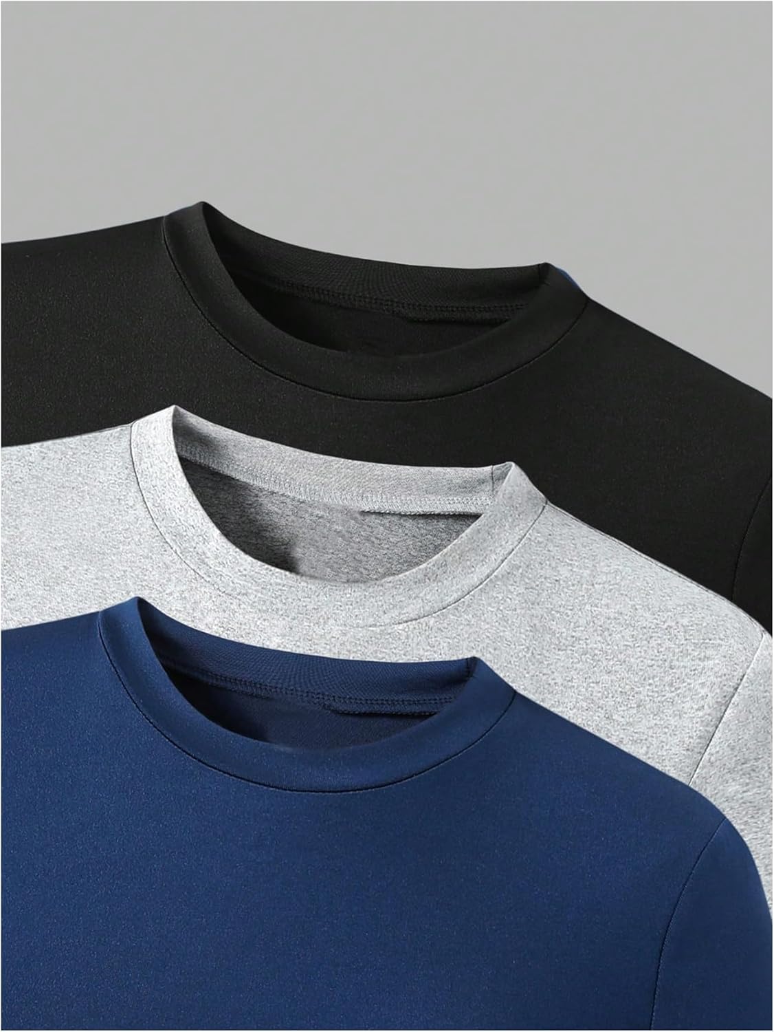 OYOANGLE Girl's 3 Pack Short Sleeve Tshirts Basic Solid Crew Neck Fitted Tee Shirt Summer Casual Tops - Image 5