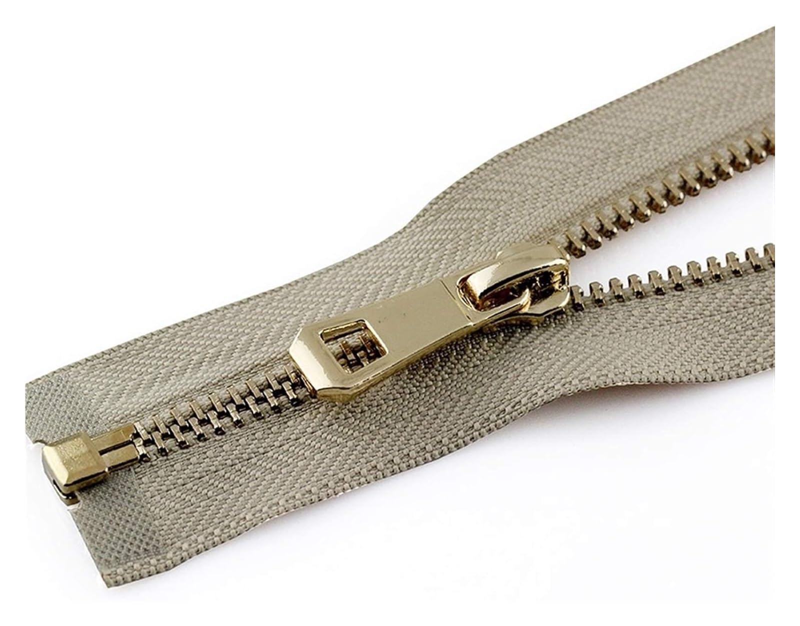 Zamki metalowe, Zamek błyskawiczny, błyskawiczne otwarte, do szycia, Niewidoczne zamki, 5# (Wit, 75cm)(Khaki,85cm)