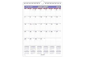 AT-A-GLANCE Small Wall Calendars 2024, 8" x 11", PM12824