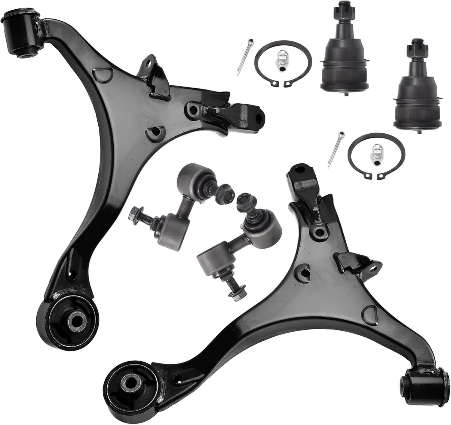 6pcs Suspension Kit for Honda CR-V 2002-2006, Front Lower Control Arms and Ball Joints Sway Bar Links