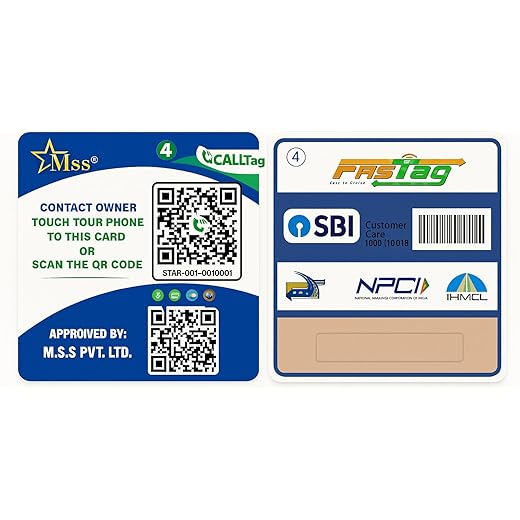 FasTTag Digital QR Code Card, Blue + 1 Free Tag