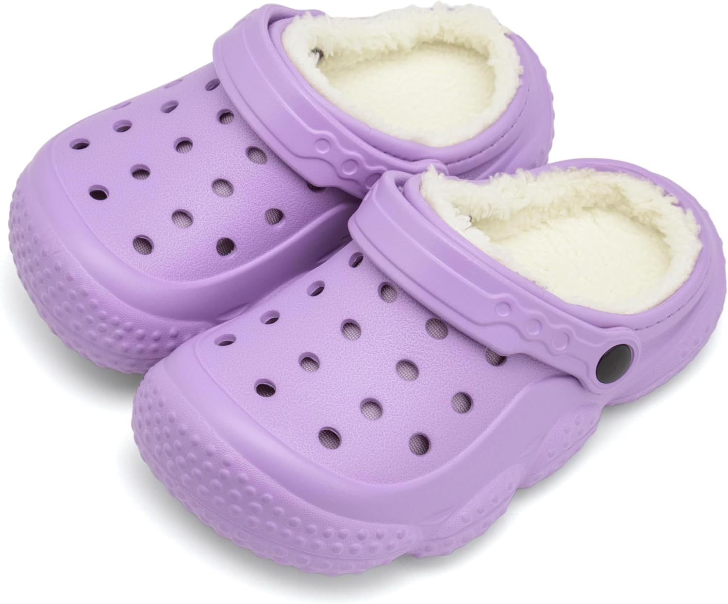 INMINPIN Kids Girls Boys Fur Lined Clogs Fuzzy Slippers Toddler Winter Warm Garden House Shoes Indoor Outdoor - Image 7