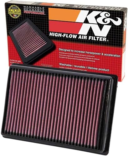 K&N Filtro de aire de motor original de alto flujo: aumenta la potencia y remolque, lavable, filtro de aire de repuesto: compatible con BMW