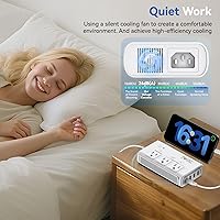 Vista 5 de Convertidor de voltaje de viaje de 220V a 110V, convertidor de potencia internacional FOVAL de 2000W para secador de pelo, alisador/rizador con 4