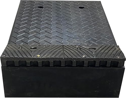 Miniatura 7 de Electriduct Rampa de umbral de goma montable de 2 pulgadas. Rampa de bordillo al aire libre para automóviles, bicicletas. Par necesario para silla