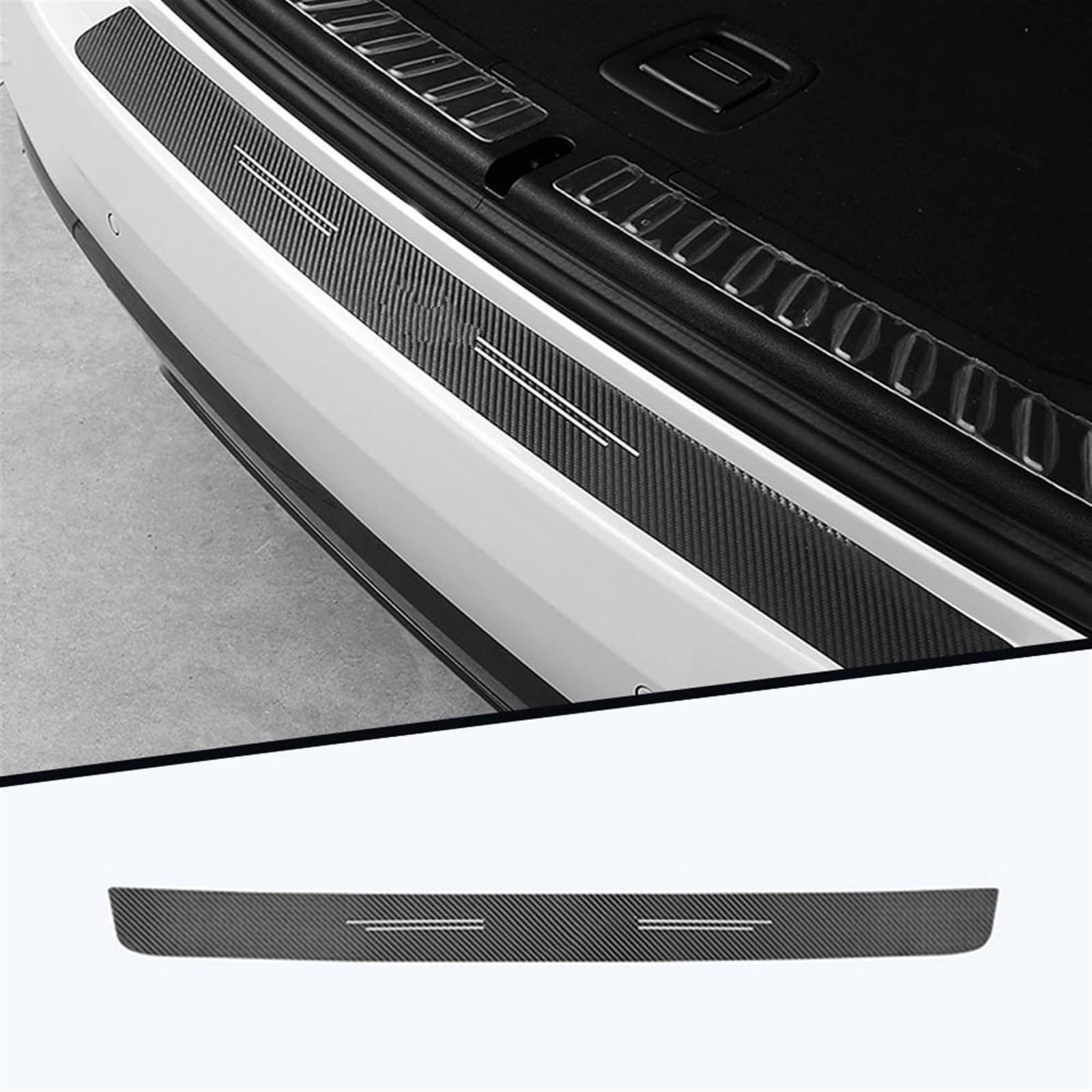 Tira Protectora de Parachoques de Fibra Carbono para Coche, decoración Parachoques Maletero SKYACTIV para Mazda para Axela 2 3 CX6 CX5 CX4 CX3 CX8 CX9