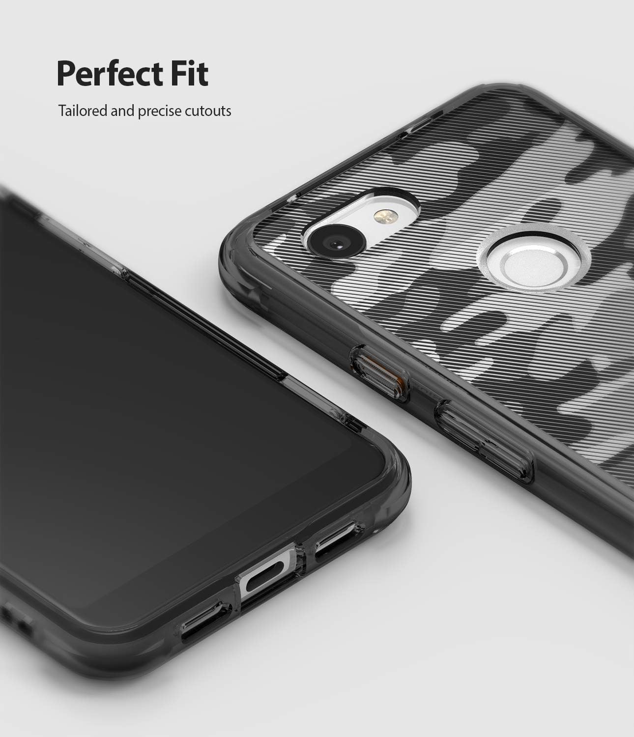Ringke Fusion Designed DDP Compatible with Google Pixel 3a Case Protective Cover 5.6" (2019) - Camo Black