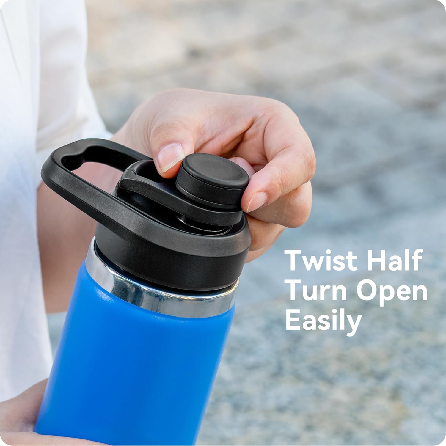 Wide Mouth Spout Lid for Hydro Flask 12-64 oz & More | Compatible Replacement Chug Lid for 2.28" Inner Diameter Bottles - Durable, BPA-Free & Leak-Proof（1 Pack） - Image 2