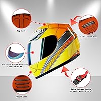 Vista 78 de WOW Casco completo para motocicleta, Bicicleta BMX MX para niños, S