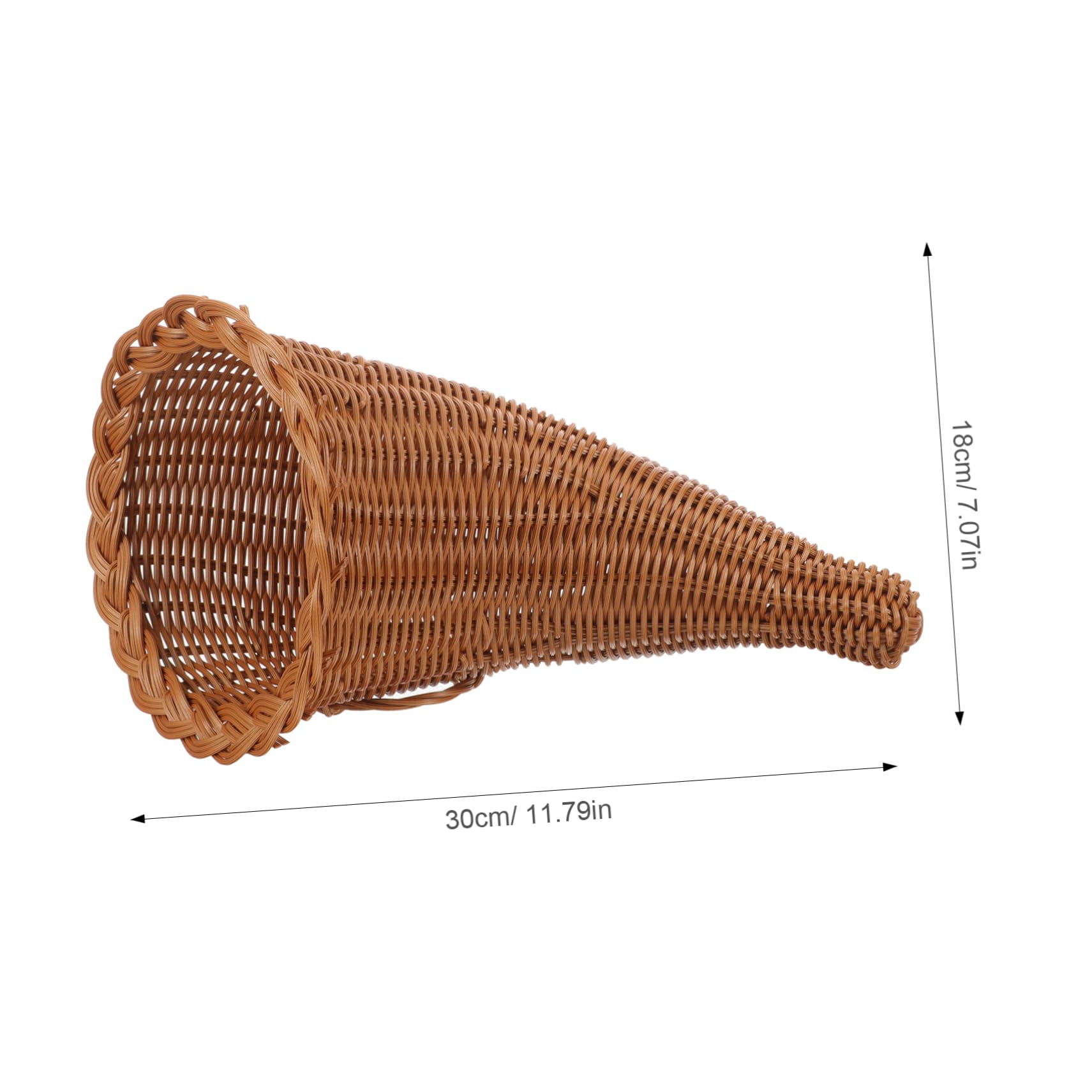 CIMAXIC Candy Bowl Pp Food Basket Khaki Large Cornucopia Basket Bread