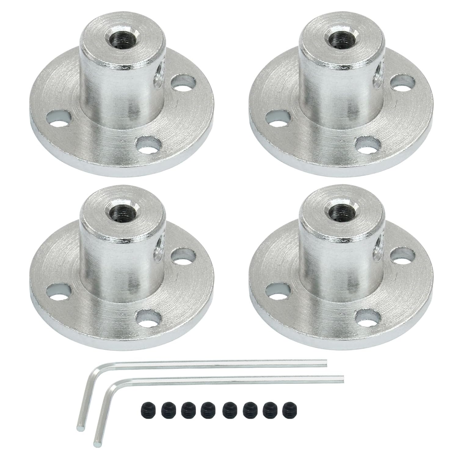 Hordion 3mm Flange Shaft Coupling Connector, Rigid Flange Coupling Model Coupler Shaft Axis Fittings for DIY RC Model Motors