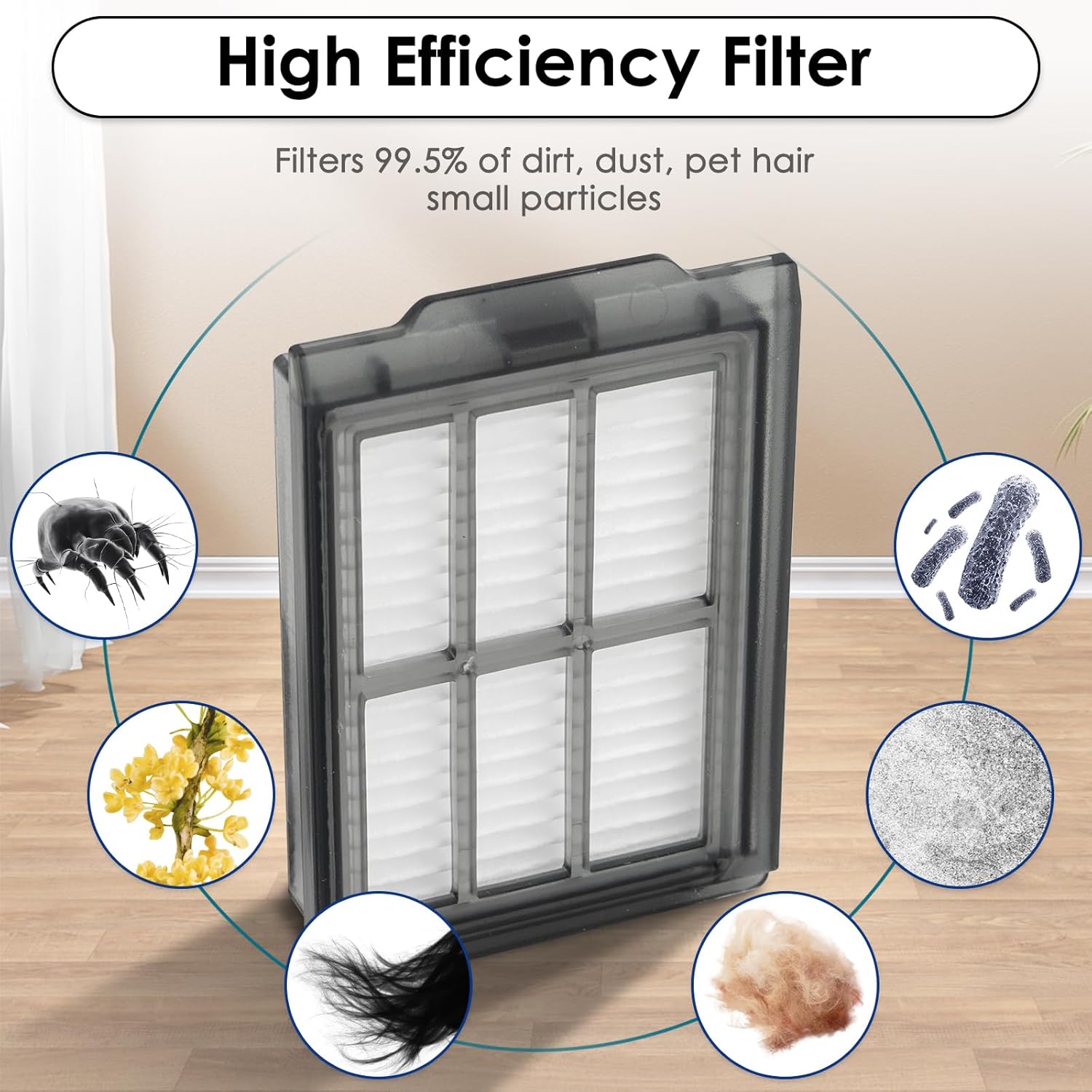 (9 Pack) Roomba Plus 505 Combo Replacement Parts for iRobot Roomba Plus 505 Combo robot/Roomba Plus 405 Combo Robot Vacuum, 1 Roller Brush, 2 Dust Bags, 2 Mop Pads, 2 Side Brushes, 2 HEPA Filters