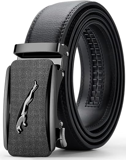 Contacts Genuine Leather Belt for Men with Easier Adjustable Autolock Buckle - Micro Adjustable Belt Fit Everywhere |Forma...