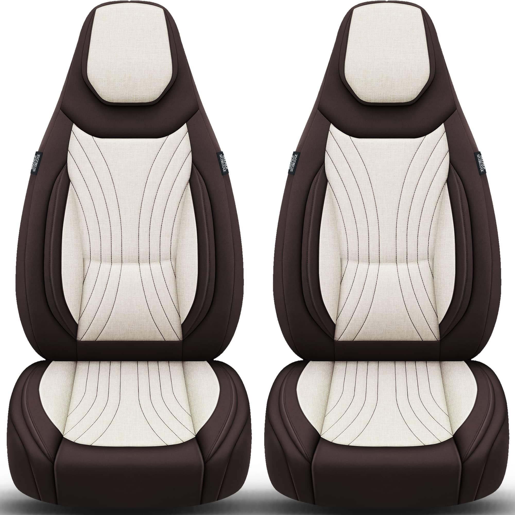 BREMER SITZBEZÜGE Autositzbezug für Fiat Ducato Jumper Boxer (C10), Braun/Beige