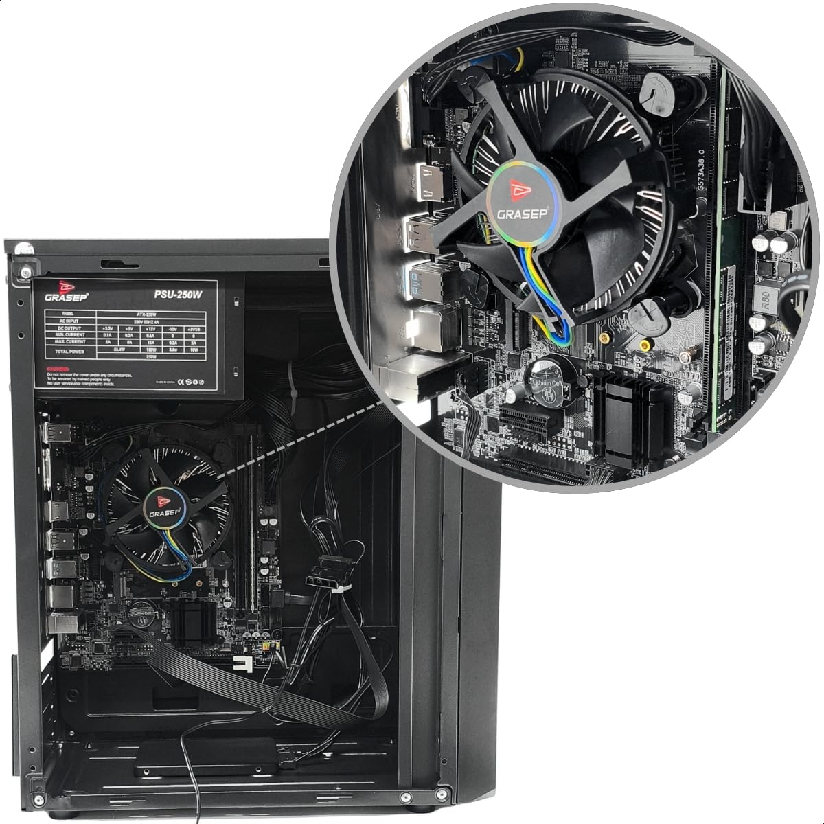 Computador PC Home Office Intel Core i5-4570 3.2GHz, 256GB SSD 8GB
