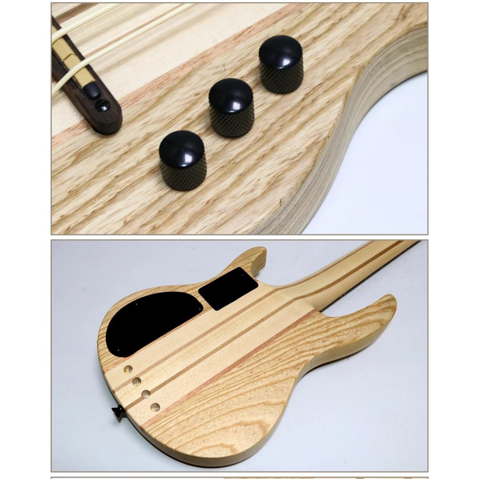 ukulele Elektryczna Gitara Basowa Ukulele 30 Cali 4 Struny Mini Bass Przetworniki Do Gitary Elektrycznej Maple Ash