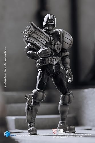 Miniatura 5 de HIYA TOYS Judge Dredd: Judge Dredd - Figura de acción exquisita a escala 1:18 en blanco y negro