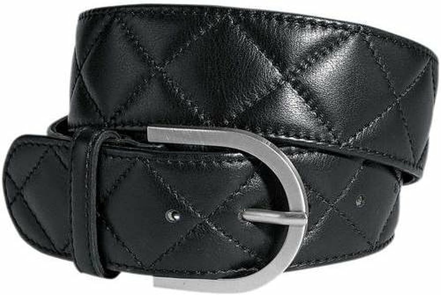 Tailored Sportsman Quilted Leather C Belt Black M