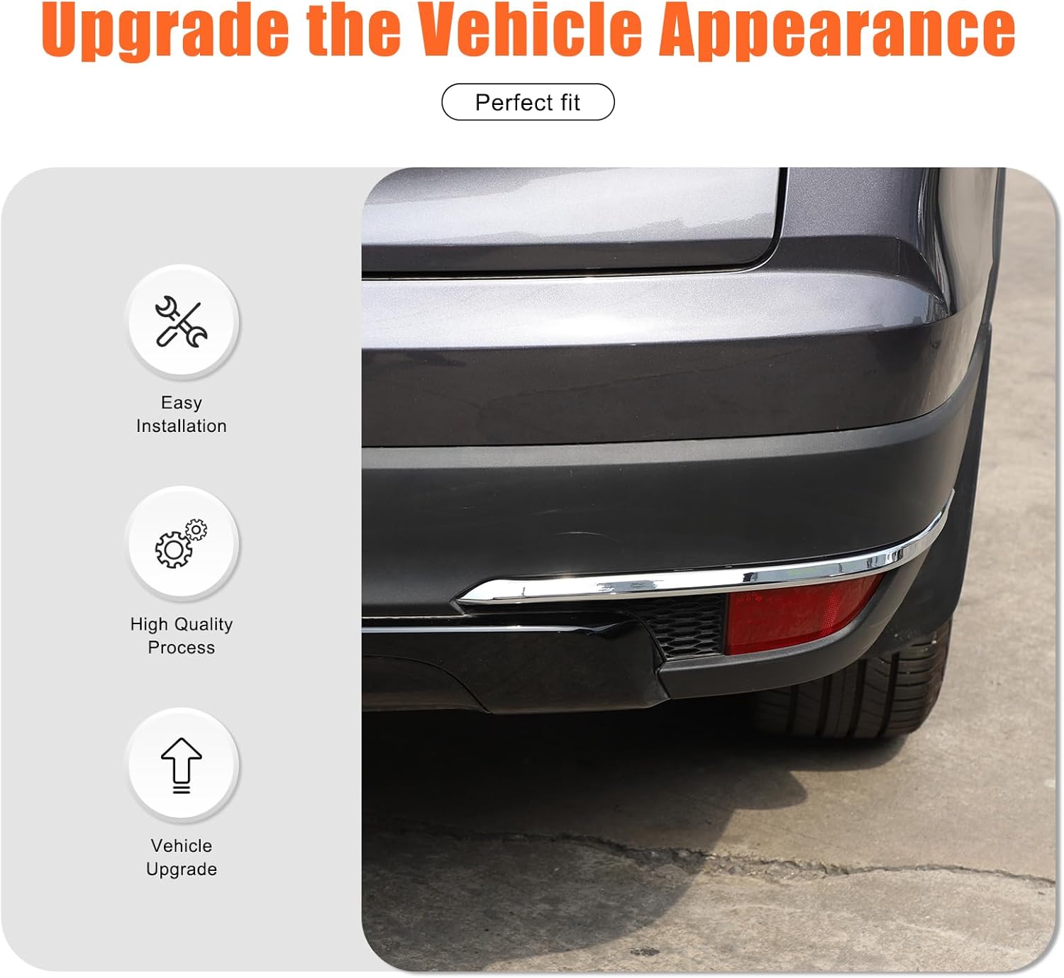 Rear Fog Lights Lamp Cover Trim Compatible with Honda Pilot 2019-2022,Automotive Tail Fog Lights Lamp Cover Protector Decor Exterior Accessories (Bright)