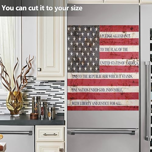 Miniatura 6 de Cubierta magnética para lavavajillas con diseño de bandera de Estados Unidos, diseño de estrellas patrióticas, tiras de estrellas, para