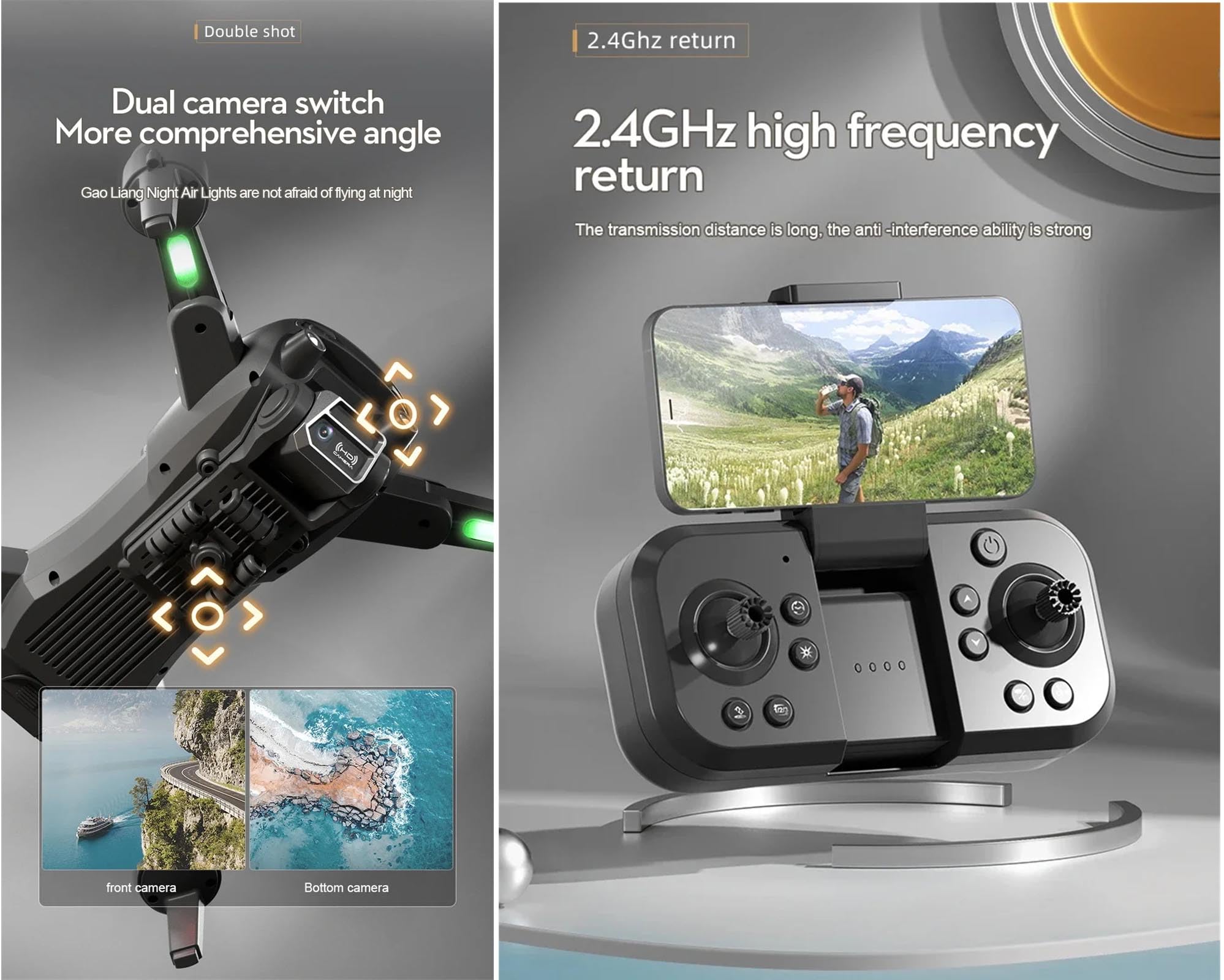 Mini Drone 6K HD Kamera Unikanie przeszkód Fotografia lotnicza Silnik bezszczotkowy Składany Rc Quadcopter Dron