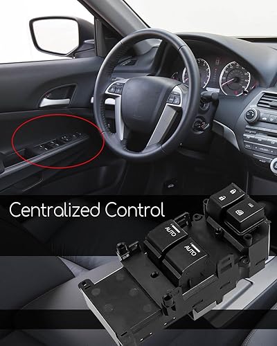 Miniatura 4 de Interruptor maestro de elevalunas eléctrico para Honda Accord Coupe 2008 2009 2010 2011 2012, reemplazo 35760-TE0-A31 35750-TE0-A01