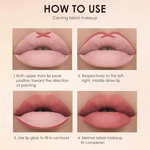 Miniatura 8 de Juego de 12 lápices labiales de maquillaje, 2 en 1, delineador de labios, lápiz labial líquido mate, lápiz delineador de labios, hidratante