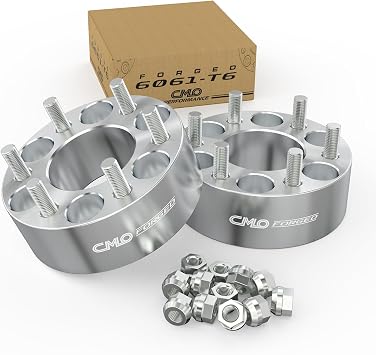 Customadeonly 6x132 to 6x139.7 Forged Wheel Adapters for GMC Acadia Buick Enclave Chevy Traverse - 50mm 2" Anodized Silver Spacers to Fit 6x5.5 Wheels - Put Existing Wheels to Use - 2pc