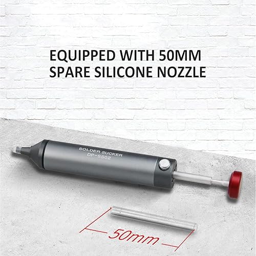 Miniatura 5 de FrogBro Bomba desoldadora Soldadura Soldadura Herramienta de eliminación de soldadura Potente succión al vacío y boquilla resistente al calor