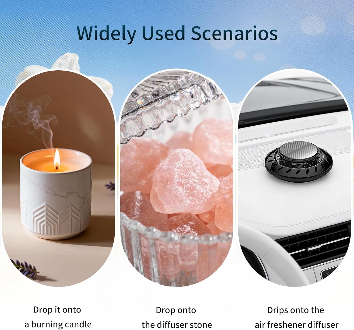 Kwak's Hotel Scent Essential Oils Set, Car Air Fresheners Refills Made of Natural Plant Extracts for Diffuser&Aromatherapy&Humidifiers(Ocean*4 Bottles)